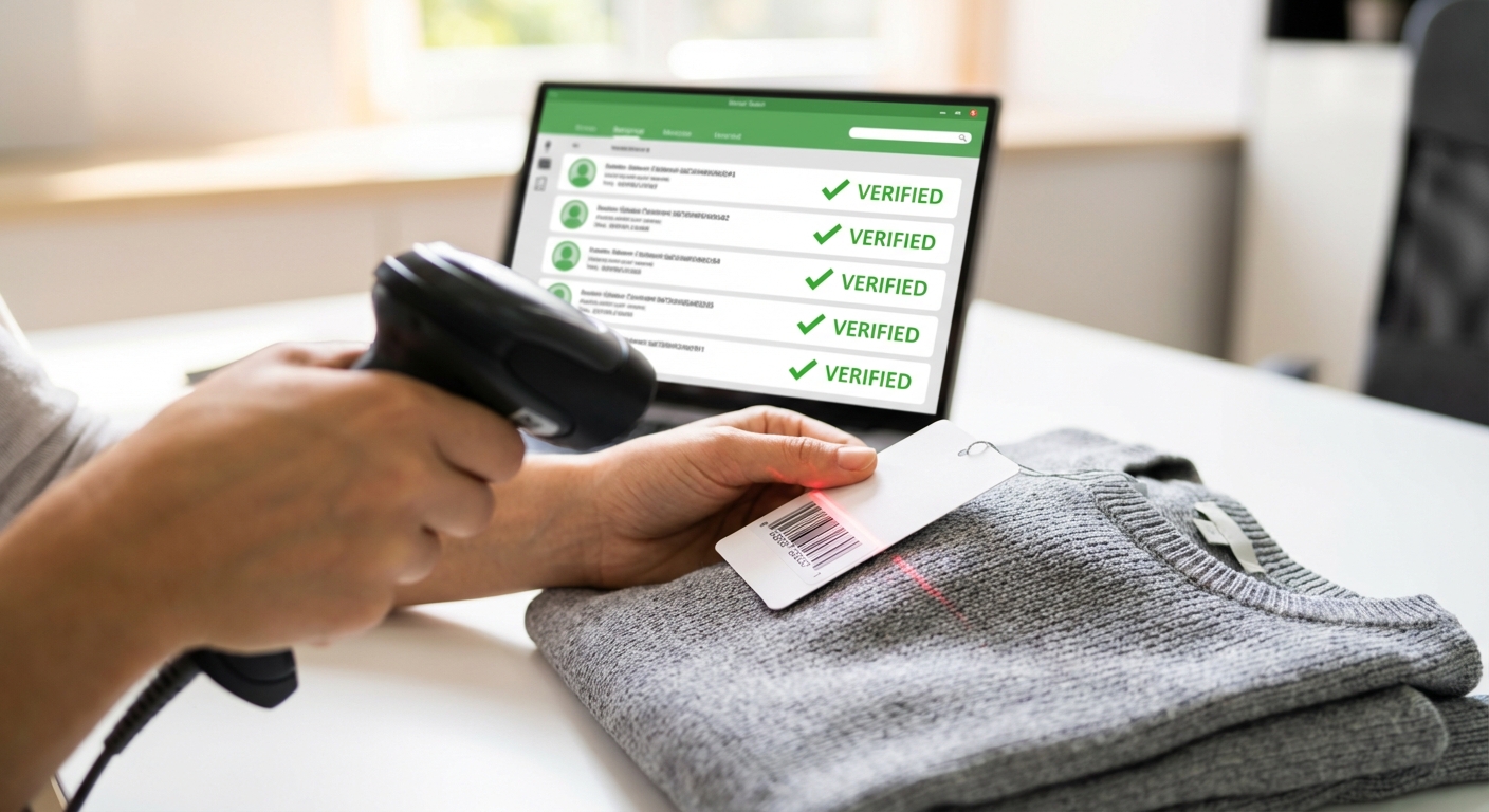 Scan and Pack app showing item verification with green checkmarks